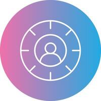 Hunting Line Gradient Circle Icon vector