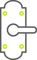 Door Lock Line Two Color Icon vector