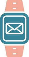 Message Glyph Two Color Icon vector