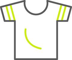 línea de camisa icono de dos colores vector