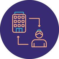 B2c Line Two Color Circle Icon vector