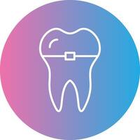 Braces Line Gradient Circle Icon vector