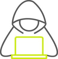 Hacker Line Two Color Icon vector