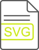 SVG File Format Line Two Color Icon vector