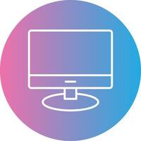 Lcd Line Gradient Circle Icon vector