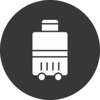 Luggage Glyph Inverted Icon vector