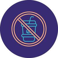 Prohibited Sign Line Two Color Circle Icon vector