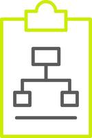 Work Flow Line Two Color Icon vector