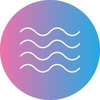 Waves Line Gradient Circle Icon vector