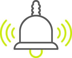 Bell Line Two Color Icon vector