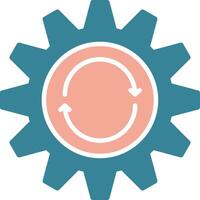 Repeat Glyph Two Color Icon vector