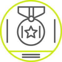 Medal Award Line Two Color Icon vector