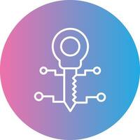 Key Line Gradient Circle Icon vector