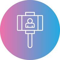 Vlogger Line Gradient Circle Icon vector