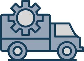 Transportation Management Line Filled Grey Icon vector