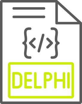 Delphi Line Two Color Icon vector