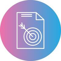 Target Line Gradient Circle Icon vector