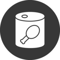 Canned Food Glyph Inverted Icon vector