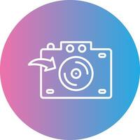 Camera Line Gradient Circle Icon vector