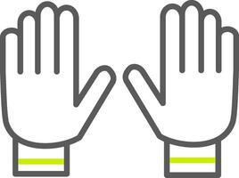 Glove Line Two Color Icon vector