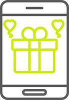 Message Line Two Color Icon vector
