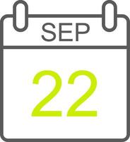 September Line Two Color Icon vector