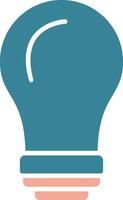 Light Bulb Glyph Two Color Icon vector