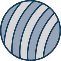 ejercicio pelota línea lleno gris icono vector