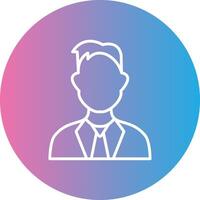 Man Line Gradient Circle Icon vector