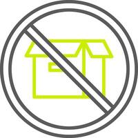 Prohibited Sign Line Two Color Icon vector