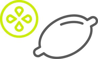 Lemon Line Two Color Icon vector