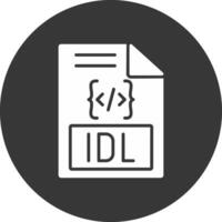 Idl Glyph Inverted Icon vector