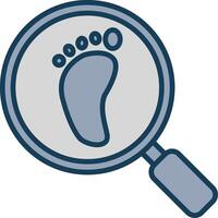 Footprint Line Filled Grey Icon vector