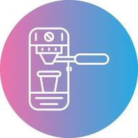 Coffee Machine Line Gradient Circle Icon vector