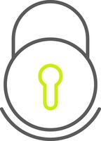 Lock Line Two Color Icon vector