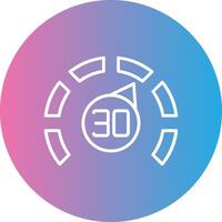 Thermostat Line Gradient Circle Icon vector