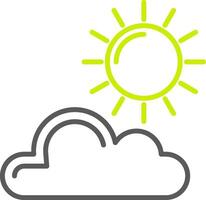 Sun Line Two Color Icon vector