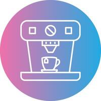 Coffee Machine Line Gradient Circle Icon vector