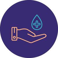 Hand Hygiene Line Two Color Circle Icon vector