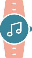 Music Glyph Two Color Icon vector