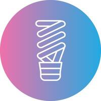 Light Bulb Line Gradient Circle Icon vector