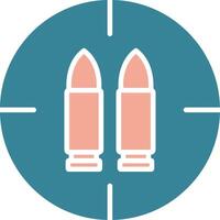 Ammo Glyph Two Color Icon vector