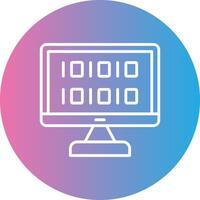 Algorithm Line Gradient Circle Icon vector