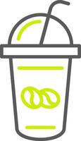 Coffee Shake Line Two Color Icon vector