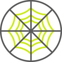 Spider Web Line Two Color Icon vector