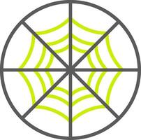 Spider Web Line Two Color Icon vector