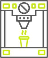 Coffee Machine Line Two Color Icon vector