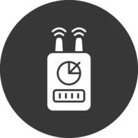 Device Glyph Inverted Icon vector
