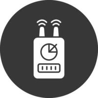 Device Glyph Inverted Icon vector