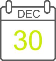 December Line Two Color Icon vector